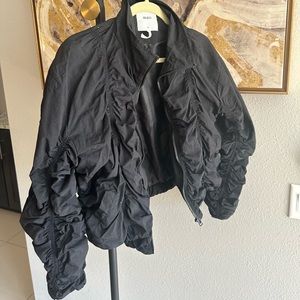 Textured windbreaker jacket